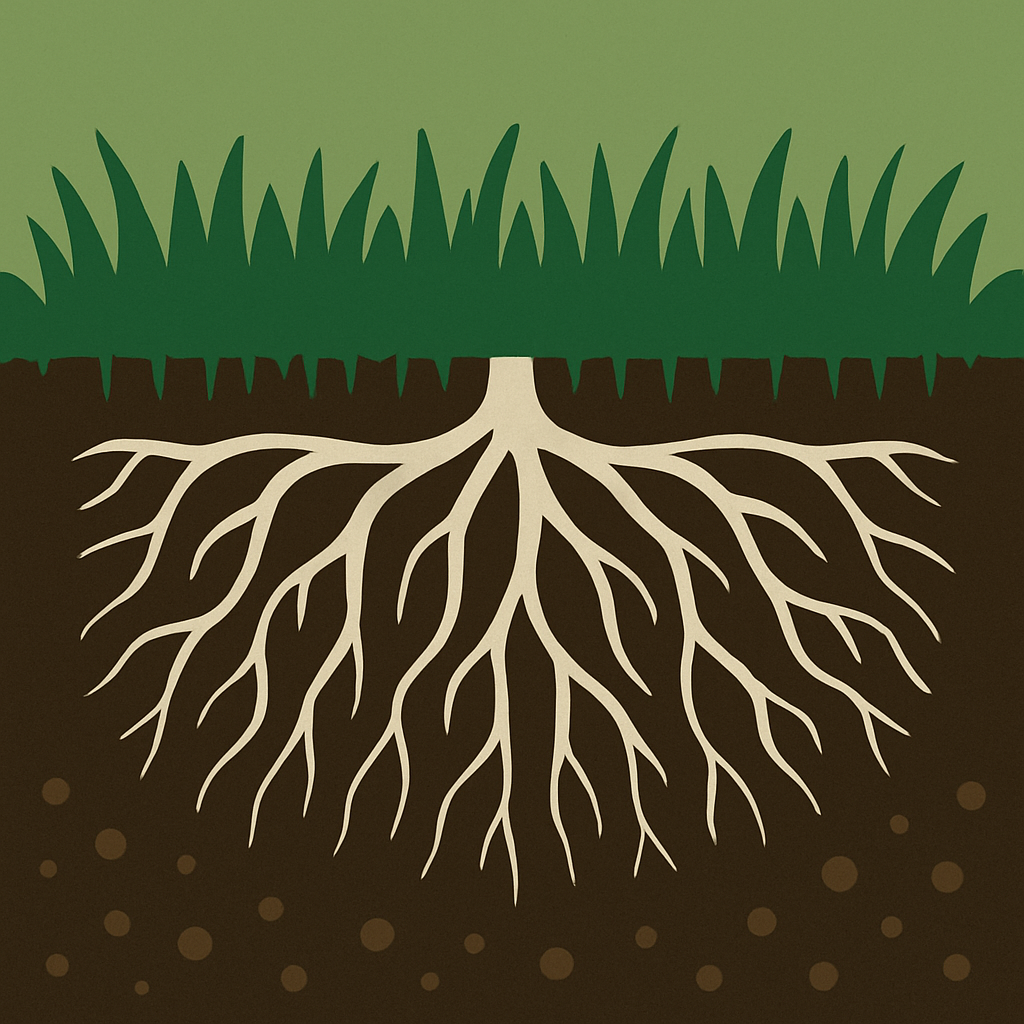 Using this sites colors without any words or symbols to show  stronger root zones improved moisture management more resilient playing surfaces