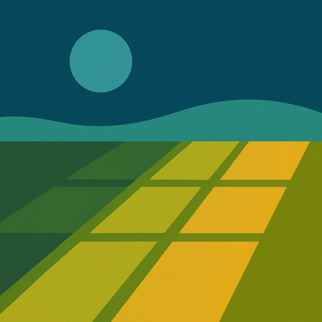 Using this sites colors without any words or symbols to show  support water balance and soil function in demanding blocksMake the image a square